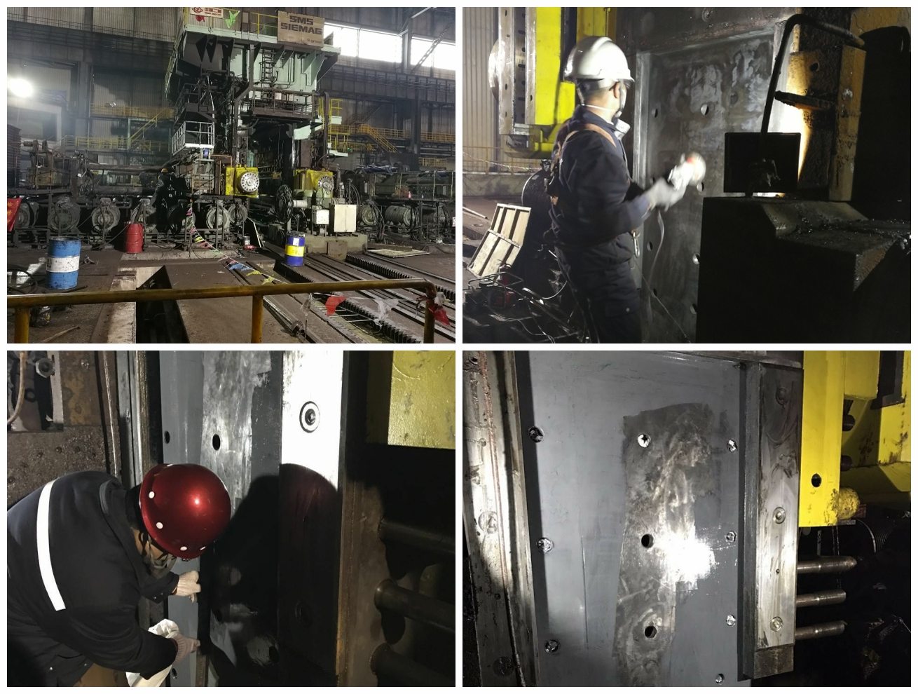 轧机牌坊面腐蚀磨损修复