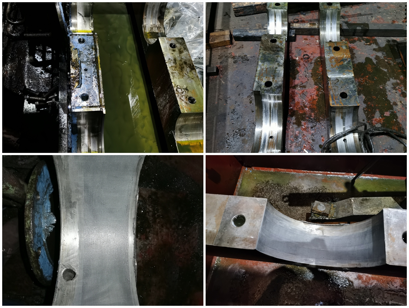 卷取减速机轴承孔磨损修复