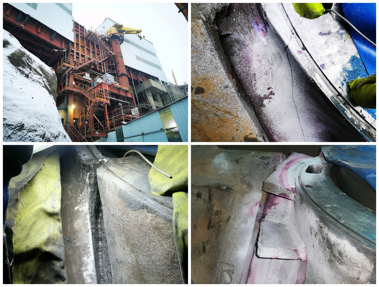 旋回破碎机下架体裂纹修复