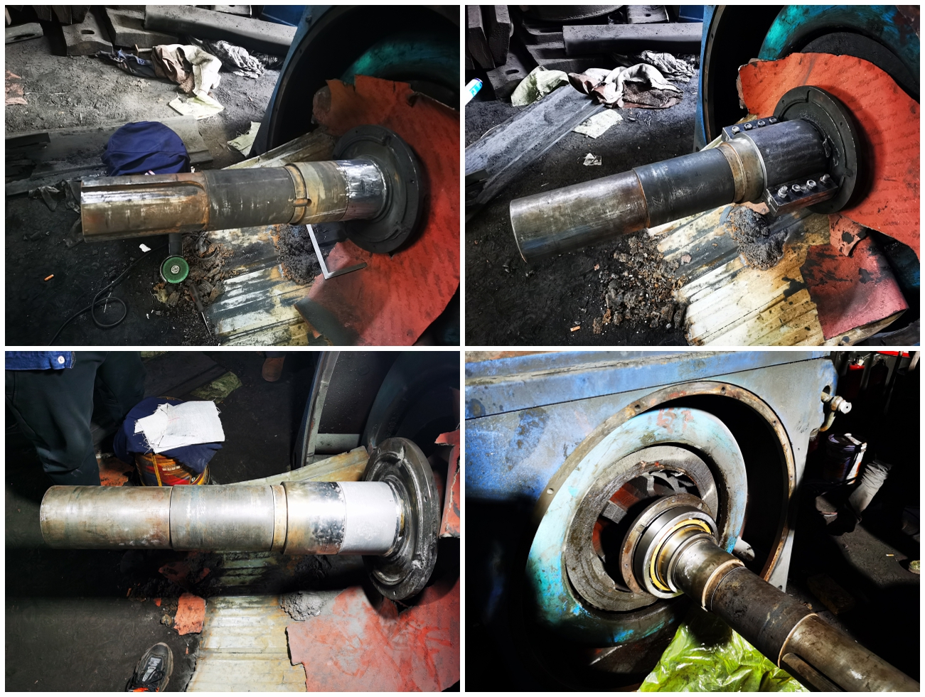 电机轴颈磨损现场修复