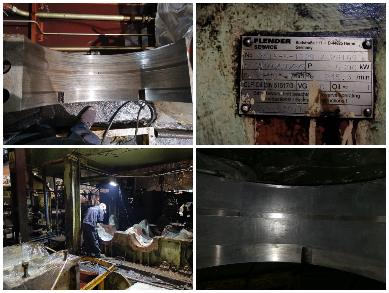 轧机减速机轴承镗孔磨损现场修复