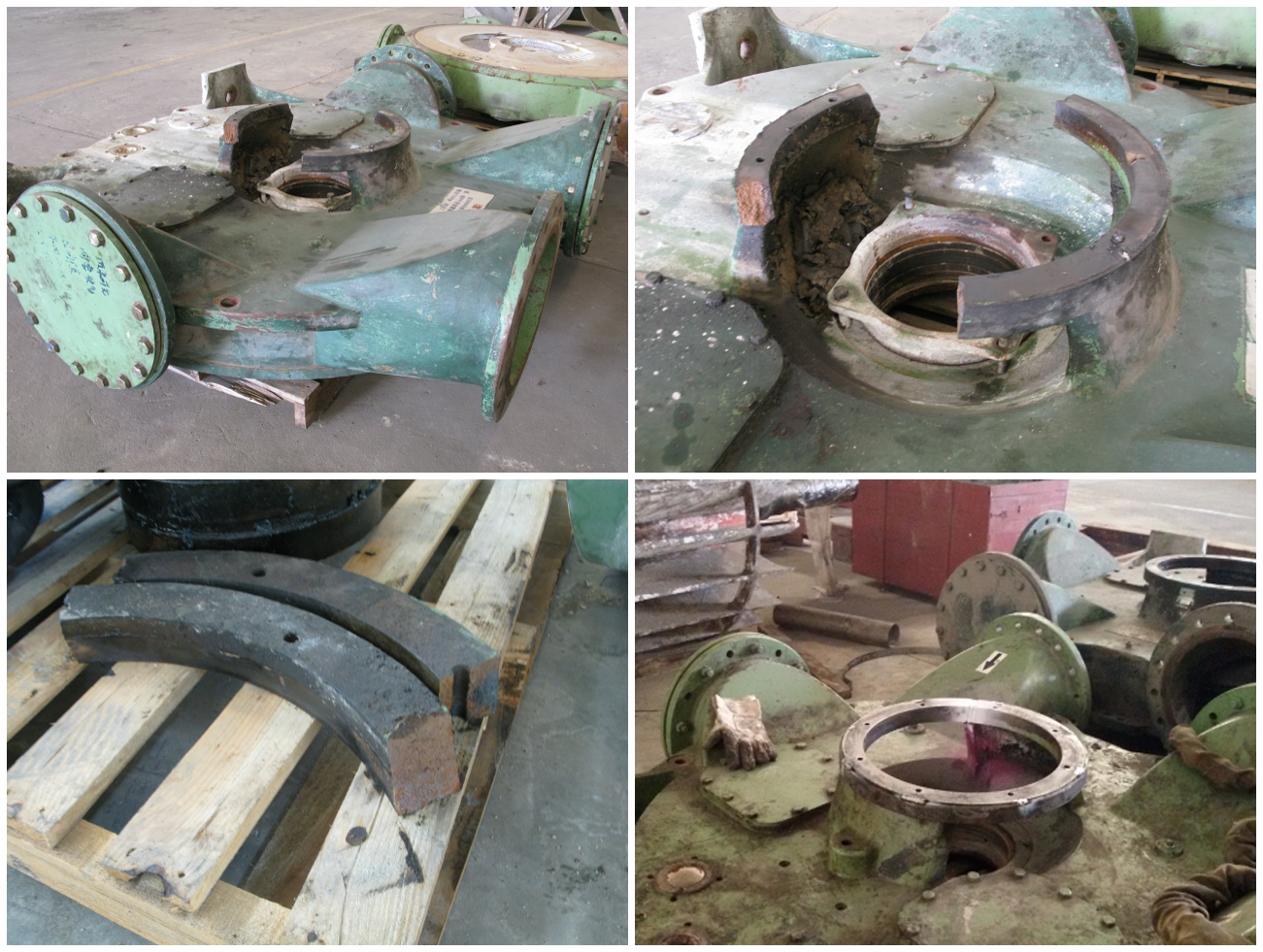 真空泵端盖断裂修复