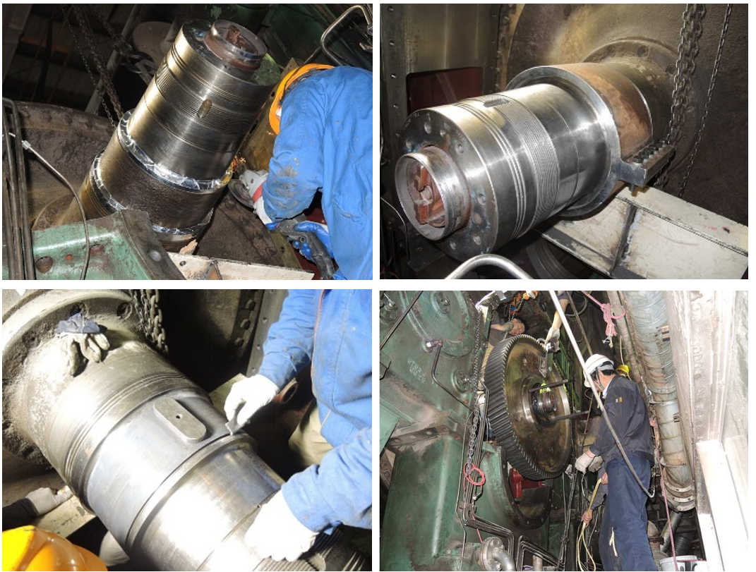 烘缸轴颈磨损修复