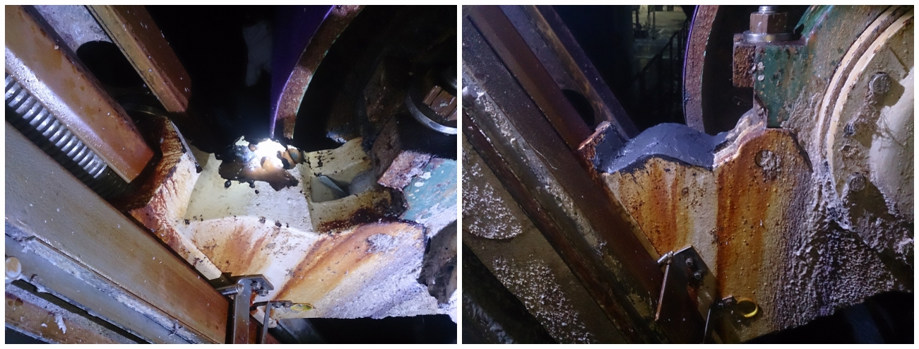 纸机辊筒轴承座腐蚀修复